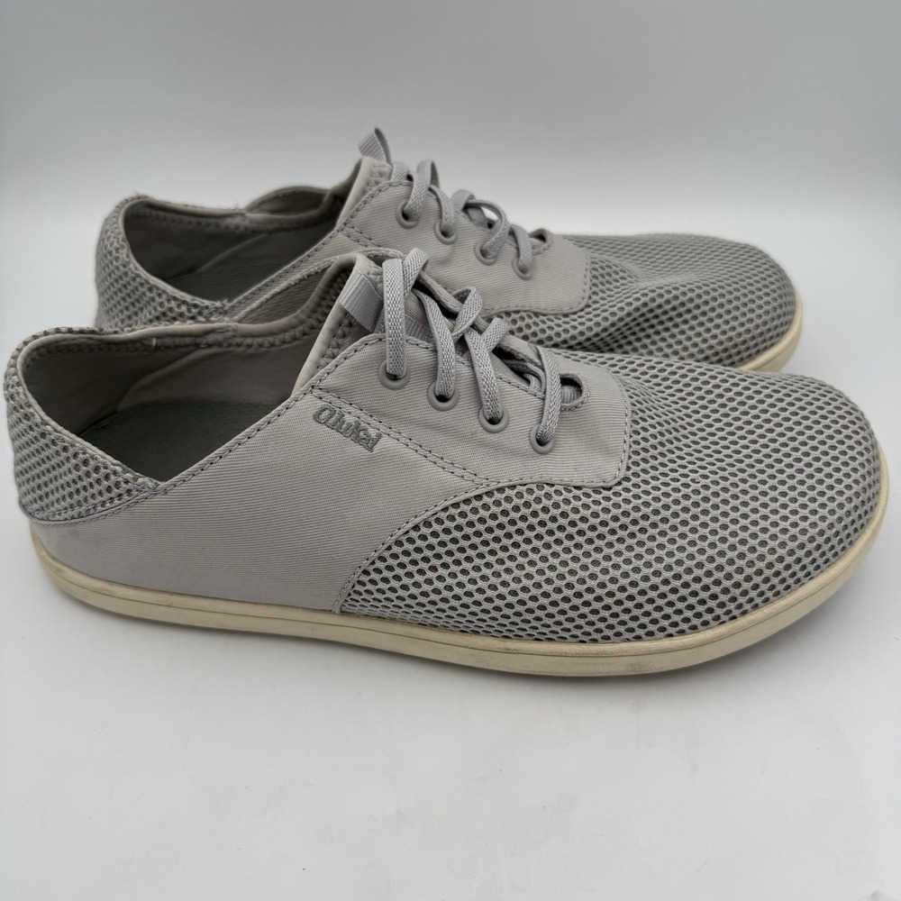 Olukai Mens Nohea Moku Mesh No Tie Slip On Casual Shoes Gray Size 8.5